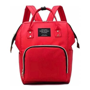 Imagem de Mochila Bolsa criança vermelha Maternidade Gestante Bebê Nova Multifunção Yepp Bags