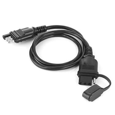 Imagem de Para cabo de reboque Plugue de fio de 4 pinos Plugue de fio de 81 cm Fio plano E Plugue de fio de 81 cm Cabo de extensão plano de 4 pinos Conector fêmea para acessórios de trailer