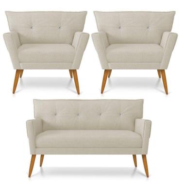 Imagem de Kit Namoradeira E 02 Poltronas Anitta D`rossi A19 Bege