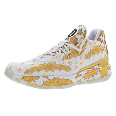 Imagem de Tênis Adidas Dame 7 – Unissex de Basquete, White-gold Metallic-core Black, 9.5