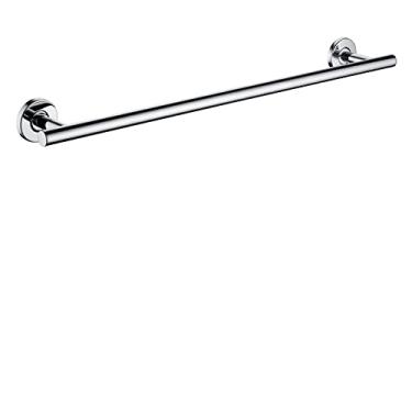 Imagem de Barra de toalha simples de aço inoxidável Suporte de toalheiro quadrado Toalha de cozinha Fome Prateleira de chuveiro Acessórios de banheiro Prata preta, Barra de toalha A0