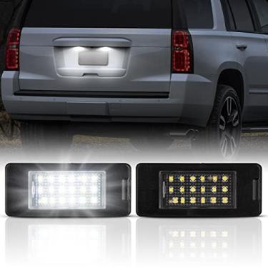 Imagem de GemPro Conjunto de lâmpadas de LED para placa de carro, etiqueta traseira de LED OEM de substituição compatível com Chevy Tahoe Suburban Malibu/GMC Yukon XL/Cadillac Escalade ATS, luzes LED brancas – Pacote com 2