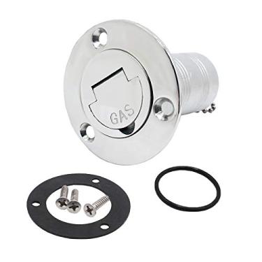 Imagem de SHENGHUISS 38 mm (1-1/2") de barco/enchimento com chave menos tampa de aço inoxidável 316 para barco, iate, caravana com 3 parafusos, junta de borracha e anel de vedação reserva