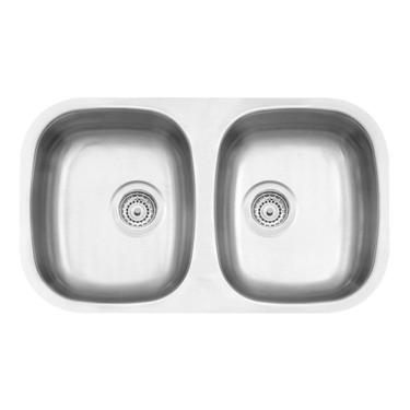 Imagem de Cuba Embutir Tramontina Isis2c 34 Bl Inox Acetinado 72x40 Cm