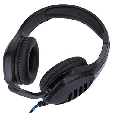 Imagem de Fone de ouvido supra-auricular, alto-falante estéreo, fone de ouvido para jogos, tablet computador, laptop (azul escuro)