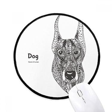 Imagem de Tapete de rato Paint Dog Fierce Friend Company Desktop Office Tapete redondo para computador