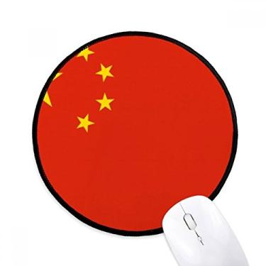 Imagem de DIYthinker Tapete de mouse para mesa de escritório com bandeira nacional da China para país asiático tapete redondo para computador