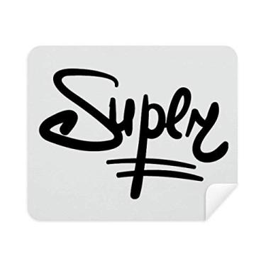 Imagem de DIYthinker Limpador de tela de pano de limpeza estilo escrito à mão com citação super engraçada 2 peças tecido de camurça