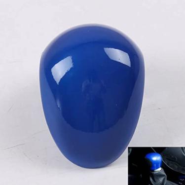 Imagem de Xodouhi Acessórios carro botão de mudança de marcha tampa guarnição decoração de interiores adesivo apto para Toyota C-HR CHR 2021 2020 2019 2018 2017 (azul)