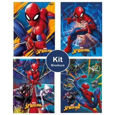 Kit 5 em 1 com DVD Marvel - Homem Aranha