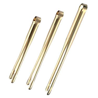 Imagem de UPTALY Conjunto de 3 pinças finas de aço inoxidável SUS304 (30cm 24cm 19cm) , pinças de churrasco japonesas, pinças Yakiniku espessas, pinças de grelha coreana, pegador de sushi transportador, pinça de bacon de cozinha