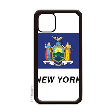 Imagem de Capa State Flag Outlines New York para iPhone 12 Pro Max para Apple Mini Mobile Case Shell