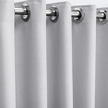 Imagem de Cortina Blackout/Blecaute Em Tecido Corta Luz Para Sala, Quarto e Escritorio 3,00M x 2,50M | Admirare (3,00M X 2,50M, Cinza Claro)