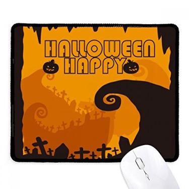 Imagem de Mousepad Tree Happy Ghost Fear Halloween Tapete de borracha para jogos