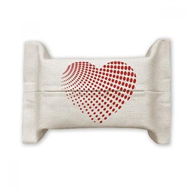 Imagem de Red Radiate Dots Bolsa de linho de algodão para o Dia dos Namorados