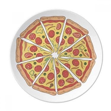 Imagem de Peppers Pizza Italy Placa decorativa de porcelana Salver Prato de jantar