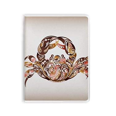 Imagem de Diário de capa macia com estampa de caranguejo e organismo marinho