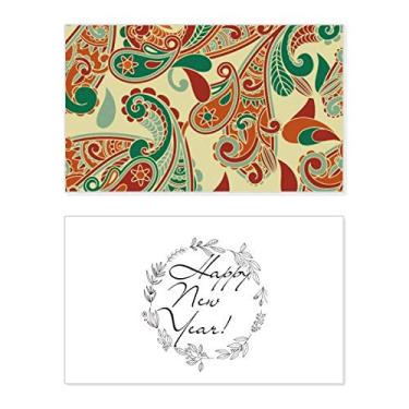 Imagem de Flower Leaf Point Abstract Decoration Pattern New Year Festival Greeting Card Bless Message Gift