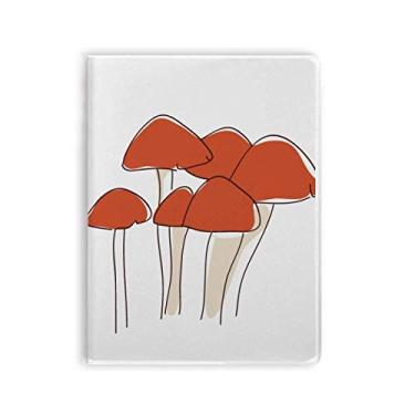 Imagem de Caderno com estampa de linha de cogumelo de desenho animado, capa de goma