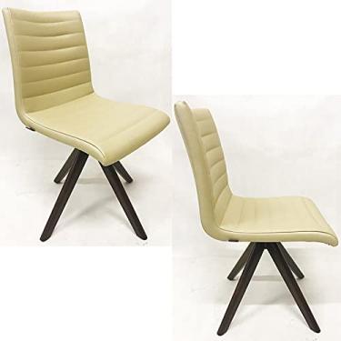 Imagem de Kit 2 Cadeiras de Jantar Jaque Gomada Facto Champanhe base madeira maciça - Poltronas do Sul