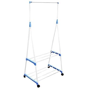 Imagem de Cabideiro de aço Dobravel com 2 prateleiras