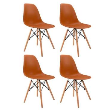 Imagem de Conjunto Com 4 Cadeiras De Jantar Eames Quilmes Terracota - Mobly