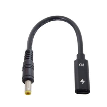 Imagem de Cabo de entrada fêmea CY tipo C USB-C para CC 5,52,5 mm adequado para laptop