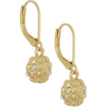 Imagem de Gloria Vanderbilt PE Leverback Fireball - Ouro/Transparente, one size, 50% liga de zinco + 40% pedra de vidro + 5% latão + 5% pedra de zircônia, Pedra de vidro