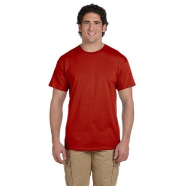 Imagem de Hanes Camiseta masculina ComfortBlend® EcoSmart® gola redonda, marrom, grande, Marrom, G