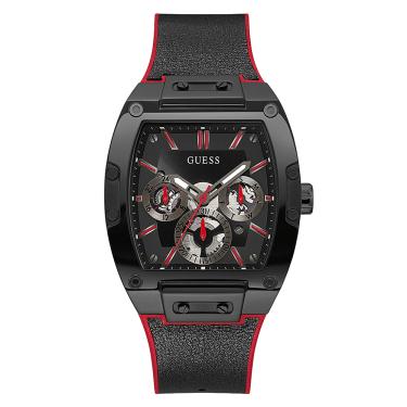 Imagem de Relógio GUESS masculino preto vermelho borracha GW0202G7