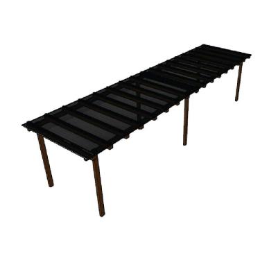 Imagem de Cobertura Policarbonato Alveolar 8,00m x 2,00m - Fume 4mm