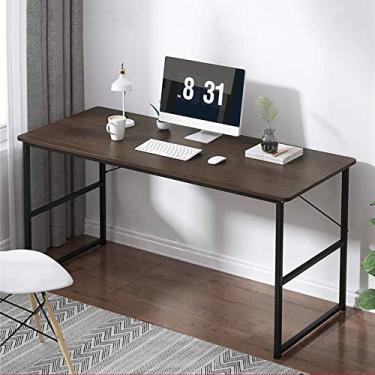Imagem de Escrivaninha de computador de 47'' para escritório doméstico, escrivaninha de madeira para laptop de madeira, escrivaninha de estudo em pé, escrivaninha de estudante com armação de