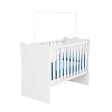 Imagem de Berço Doce Sonho Quarto Infantil Bebê Branco / Branco - Qmovi