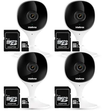 Imagem de Kit 4 Câmeras Wi-Fi com Aúdio e Inteligência Artificial iMX C Intelbras Visão Superwide + 04 Cartão De Memória 32gb