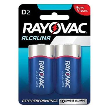 Imagem de Pilha, Rayovac, Alcalina 20220, Azul, D Grande, Pacote de 2