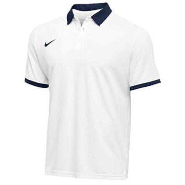 Imagem de Nike Polo masculina da equipe da quadra de tênis, White, Large