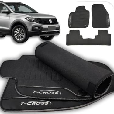 Imagem de Tapete Automotivo para T-Cross 2019 2020 2021 2022 2023 2024 2025 Emborrachado