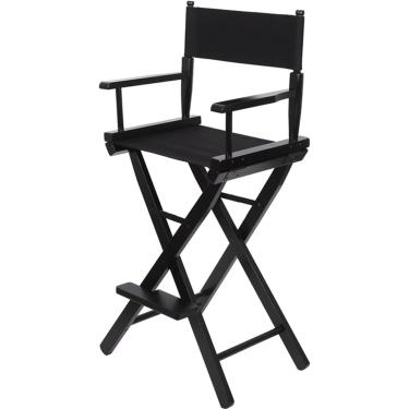 Imagem de Cadeira de diretor maquiagem ar cadeira, cadeira dobrável de diretores, cadeira portátil de madeira, cadeira dobrável de maquiagem ar, preto