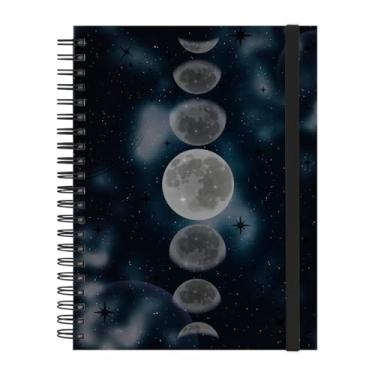 Imagem de Caderno Universitário Plus Cosmos Fases Da Lua 12 Matérias
