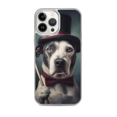 Imagem de LKGAMEZONE Capa Top Hat Dog D para iPhone 15 Pro - fina, protetora e compatível com carregamento sem fio transparente