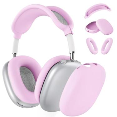 Imagem de Capa de silicone para fones de ouvido AirPods Max, capa de fone de ouvido/capa de fone de ouvido para AirPods Max (USB-C/Lightning) (2024/2020), acessórios protetor de silicone para Apple AirPods Max,