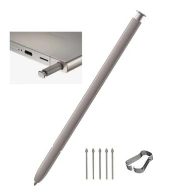 Imagem de Caneta S24 Ultra Stylus (sem Bluetooth) de substituição para Samsung Galaxy S24 Ultra 5G Touch Stylus Pen (sensor de pressão 4096) + pontas/pontas (cinza titânio)