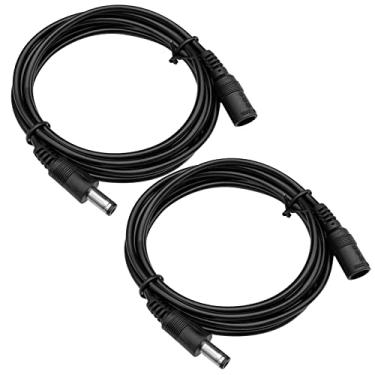 Imagem de ANLINK Pacote com 2 cabos de extensão de 0,9 m CC 5,5 mm x 2,1 mm macho para fêmea para câmera de vigilância de segurança CCTV DVR independente, fita de LED, roteador, adaptador de fonte de