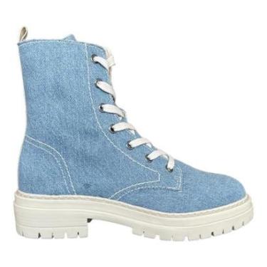 Imagem de Coturno Feminino Tratorado Bottero 350901 Jeans-Feminino