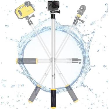 Imagem de Câmera de ação antiderrapante à prova d'água bastão de selfie extensível com alça de mão flutuante com alça de pulso para GoPro Insta360 Akaso Câmera de ação Mergulho, Surfe, Snorkeling, Rafting,