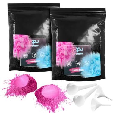 Imagem de POPUPARTY Pacote com 2 pó preto revelador de gênero - pó rosa de 1,8 kg - perfeito para revelação de gênero de bebê, queimadura de carro, lançamento de cores, sessões de fotos, helicópteros