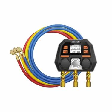 Imagem de Kit Manifold Digital MS-100 Elitech Com Mangueiras 2500 PSI de 90 CM