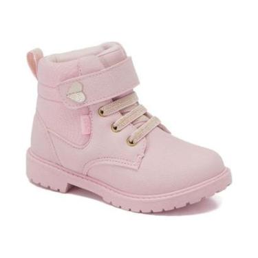 Imagem de Bota Infantil Klin Rock Mini Coração Rosa/Dourado 175.067-Feminino