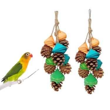 Imagem de Copfeu Brinquedo de mastigar nozes, brinquedos de mastigar pássaros, brinquedos de papagaio, toras de resistência à mordida, porcas naturais, brinquedos de mastigar papagaios, brinquedos de pássaros