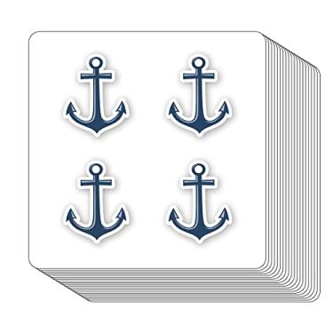 Imagem de Adesivos náuticos âncora 2,5 cm para álbuns, artes, artesanato, bricolagem infantil, calendários, diário, pacote com 80